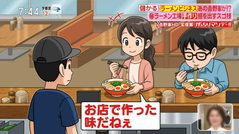儲かるラーメン紹介イラスト【TBSテレビ/がっちりマンデー！！】