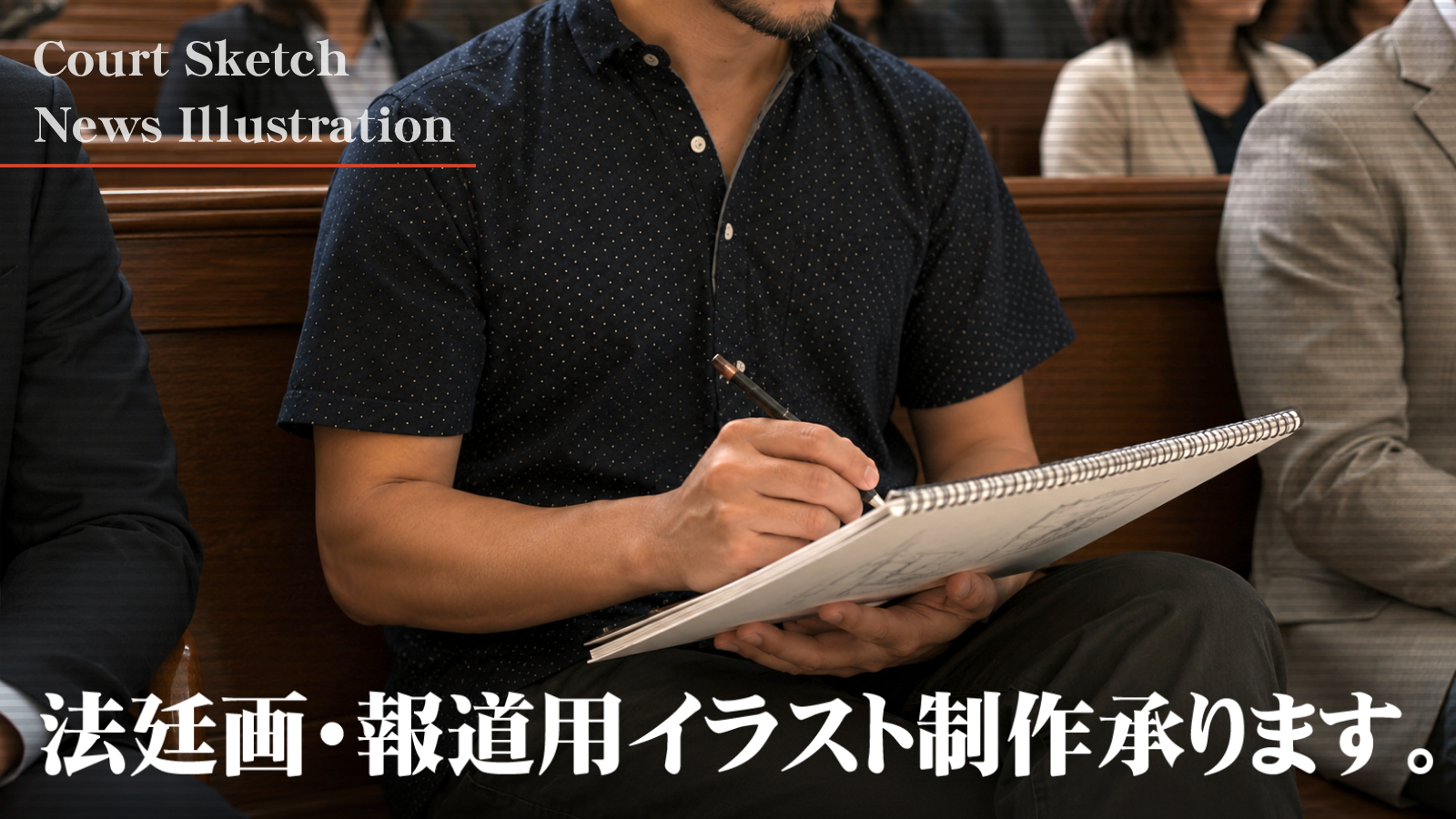法廷画・報道用イラスト制作 承ります